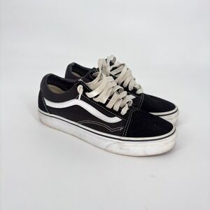 Vans Old Skool Black White Low Top Skate Sneakers Shoes Women's Size 6‎